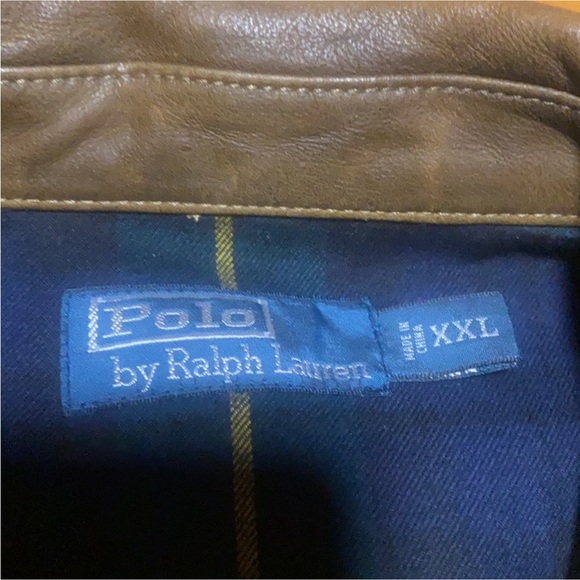 Vintage Roughneck Polo Ralph Lauren Aviator Distressed Leather Jacket XXL - Picture 10 of 12